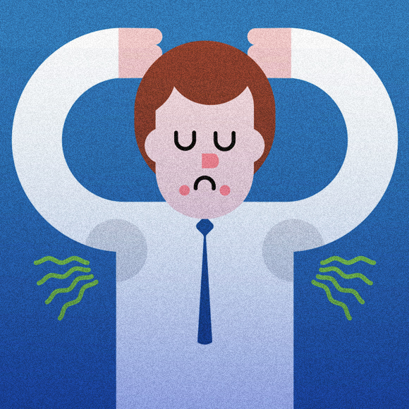 הצבע הצהוב של הזיעה