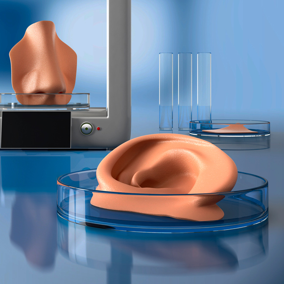 הדפסה ניסיונית של רקמות על הגוף