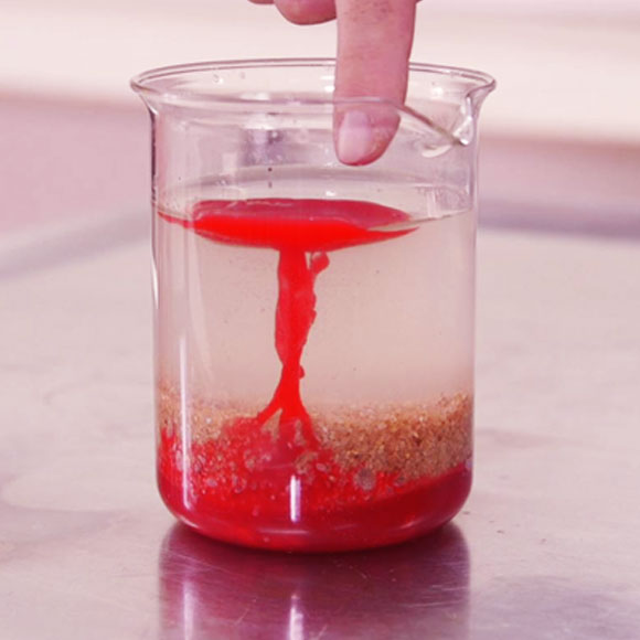 جبل بركاني من الشمع