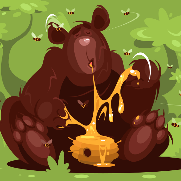 האם דובים אוכלים דבש?