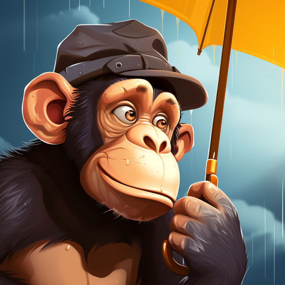 שימפנזה צופה פני עתיד