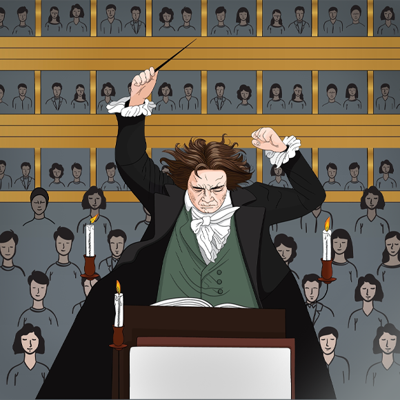 آثار الرصاص في شعر بيتهوفن