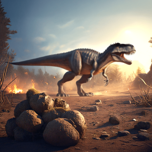 הדינוזאורים צעדו על קיבתם