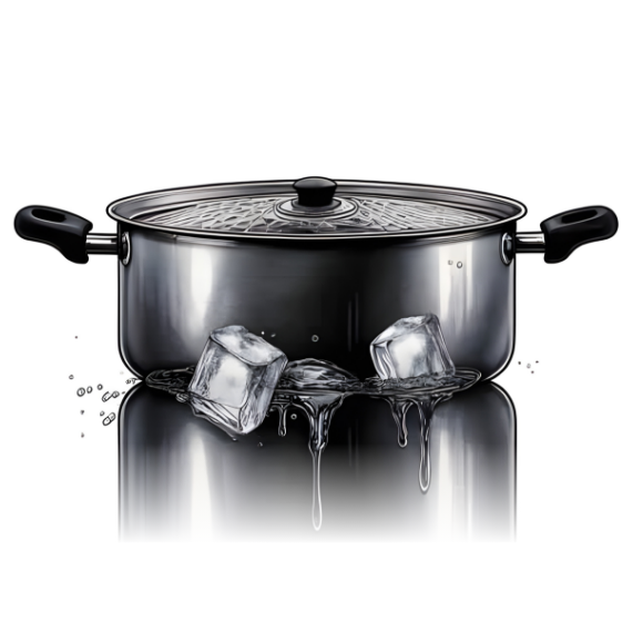 האם ההפשרה מהירה יותר בין שני סירים?