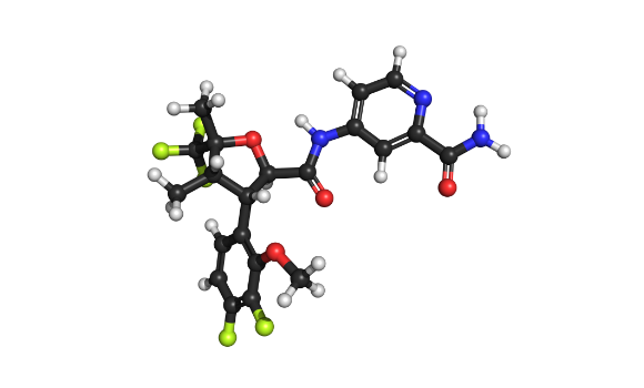 סוזטריג'ין חוסמת תעלת נתן מתת-סוג מסוים פי 30 אלף יותר מאשר את התעלות האחרות. המבנה המולקולרי של סוזטריג'ין | ויקימדיה, Jovan.gec
