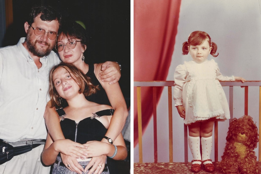 התעניינה במדעים מגיל צעיר. וסילקובסקי כפעוטה, ועם הוריה כנערה | צילומים באדיבות המשפחה