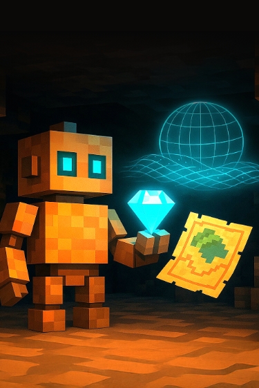 בינה מלאכותית משחקת מיינקראפט בהצלחה