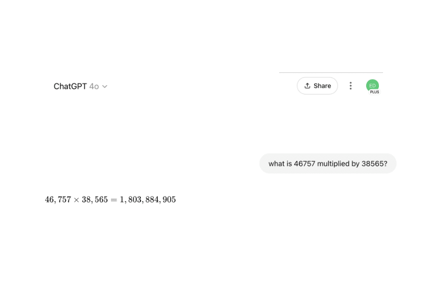 צ'אט-GPT מתקשה בכפל ארוך