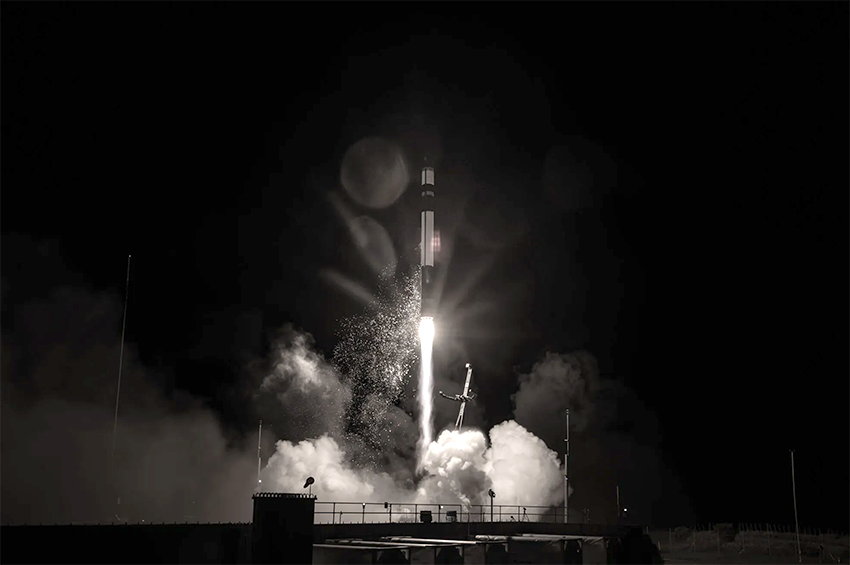 שיגור מספר 66 לטיל המוצלח. השיגור של טיל אלקטרון מבסיס השיגור של רוקט לאב בניו זילנד | צילום: RocketLab