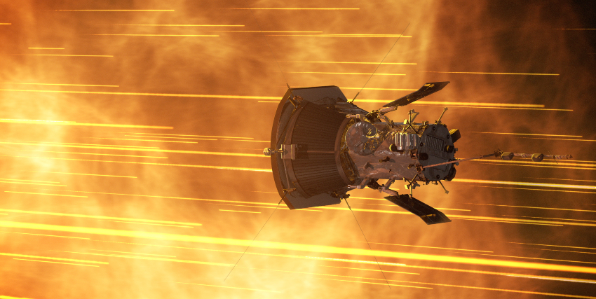 יוצאת להפסקת התקררות עד השנה הבאה. הדמיה של החללית במעבר קרב לשמש | מקור: NASA