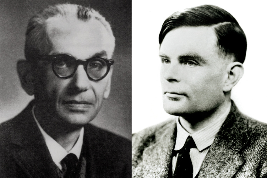 פולר טען כי פטנאם, המתמטיקאי קורט גדל (Gödel) ואבי מדעי המחשב אלן טיורינג (Turing) היו "אפונים מאותו התרמיל". גדל (משמאל) וטיורינג | Science Photo Library