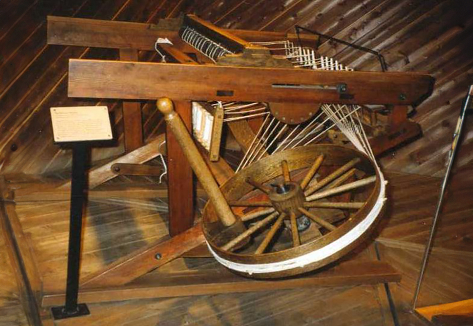 אבן דרך בראשית המהפכה התעשייתית. דגם של מכונת הטוויה Spinning Jenny במוזיאון לראשית התעשייה, וופרטל, גרמניה | צילום: Markus Schweiß, Wikipedia, CC BY-SA 3.0