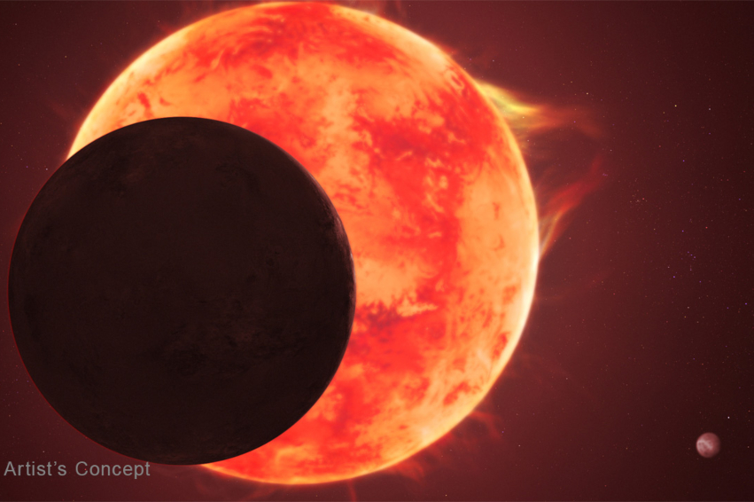 כנראה אין אטמוספרה. הדמיה של כוכב הלכת טראפיסט 1d בעיני אמן | איור: NASA, ESA, CSA, Joseph Olmsted (STScI)