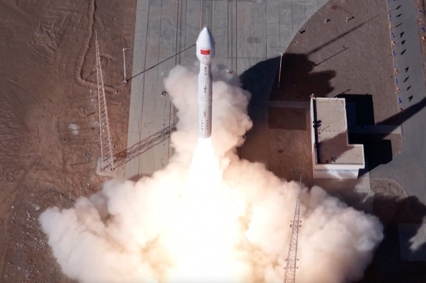 שנה שוברת שיאים, גם במגזר הפרטי וגם במגזר הציבורי בסין. שיגור לווייני תצפית בטיל Kinetica-1 השבוע | צילום: CCTV