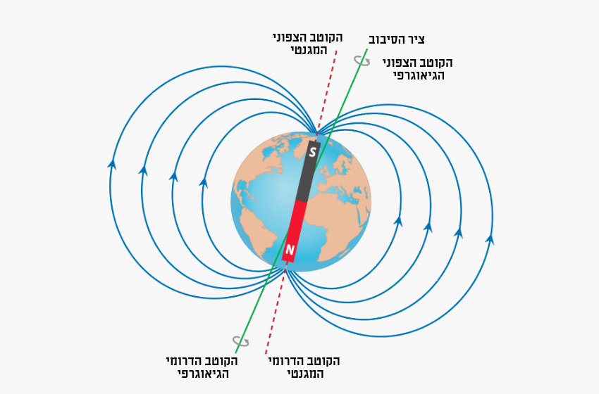 סיבוב כדור הארץ, בשילוב התנועה של זרמי המתכת, גורמים לשדה המגנטי להסתדר בצורה ייחודית, של מעין שתי אוזניים שנקראות אונות. אונות השדה המגנטי של כדור הארץ | Shutterstock, OSweetNature