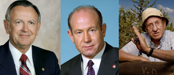 אהרון רזין (מימין), אלכסיי ליאונוב (במרכז) וכריס קראפט | צילומים: פרס אמת, ויקיפדיה, נחלת הכלל