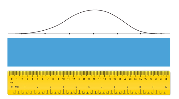 לפי העקומה הזו הסיכוי הגבוה ביותר שהוא במרכז | איור: Avector, Shutterstock, מריה גורוחובסקי