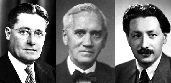 למרות המריבות והמחלוקות, הם חלקו פרס נובל ברפואה. מימין: צ'יין, פלמינג ופלורי | מקור: אתר פרס נובל