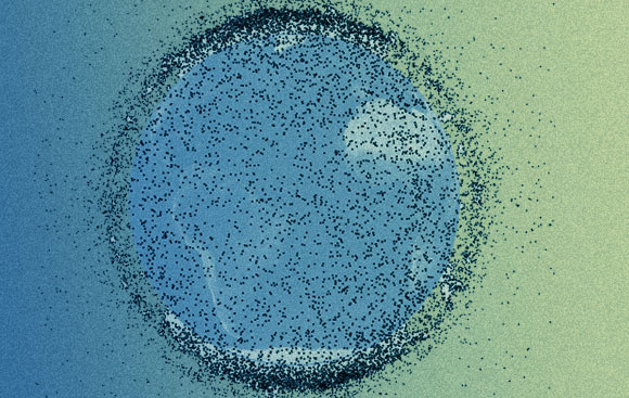 צפוף פה. ריכוז פסולת החלל במסלול הנמוך סביב כדור הארץ כבר מתחיל להיות מסוכן | הדמיה: נאס"א