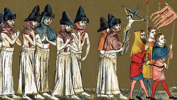 ציור מיומנו של ראש המנזר, ז'יל לי מיוזי | מקור: הספרייה המלכותית, בריסל