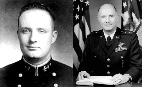 נשאר בשירות צבאי מההתחלה ועד הסוף. סטאפורד כצוער בצי האמריקאי, וכגנרל בעל שלושה כוכבים בחיל האוויר | צילומים: USAF, USN