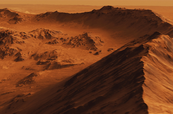 אבק אדום שמכסה את כל כוכב הלכת. אחת מדיונות החול על פני מאדים | צילום: NASA