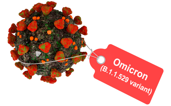 אילוסטרציה של ואריאנט אומיקרון של נגיף הקורונה | Shutterstock, natatravel