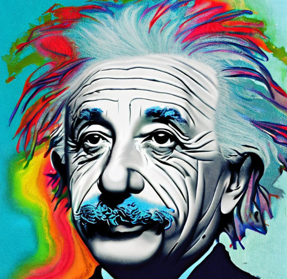 איור של אלברט איינשטיין 