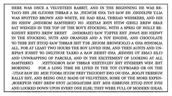 תחילתו של סיפור הילדים הקלאסי "ארנב הקטיפה" מאת מרג'רי ויליאמס: הזדמנות לתרגל את כישוריכם הבוסטרופידוניים באנגלית