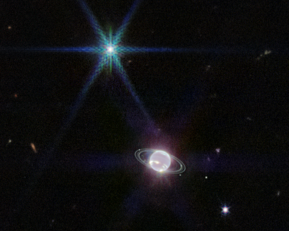 כוכב הלכת נפטון בצילום של הטלסקופ ג'יימס וב | מקור: NASA, ESA, CSA, STScI