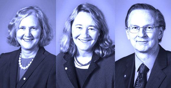 בלקברן (משמאל), גריידר ושוסטק | Nobel Prize Foundation