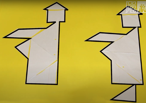 קווי המתאר של שתי הצורות כמעט זהים, אך הגדלים שלהן שונים | מתוך הסרטון