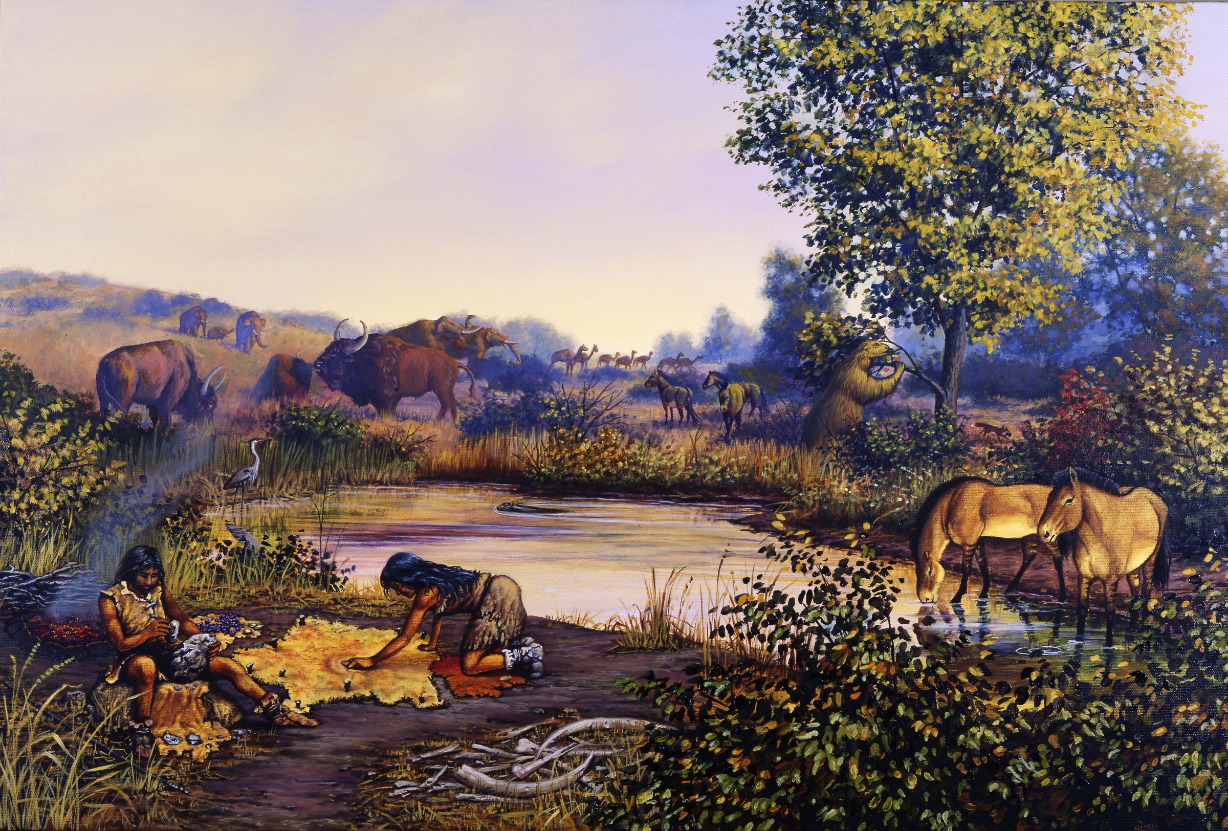 חיים בתקופת הפליסטוקן המאוחרת, קרדיט: CHASE STUDIO / Science Photo Library