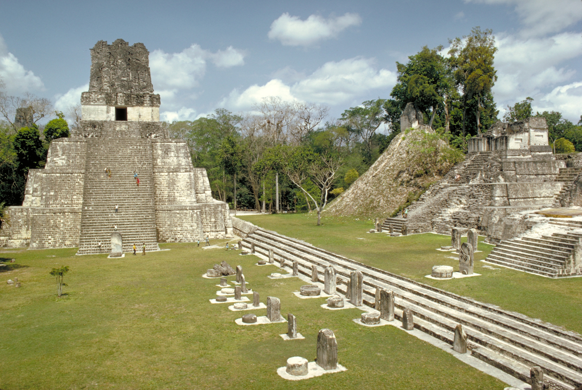 העיר העתיקה טיקאל, משמאל בקטן: צילום באמצעות מיקרוסקופ אלקטרונים של זאוליט, spl