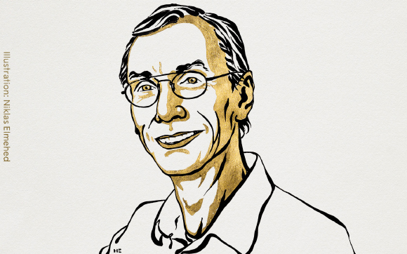 דיוקנו של סוונטה פבו. | איור: Niklas Elmehed © Nobel Prize Outreach