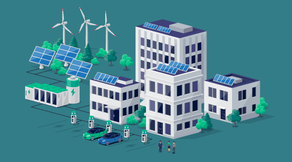 שילוב בין מגוון פתרונות יאפשר לנו ליהנות מאנרגיה אמינה בלי לפגוע בעתידנו. עיר אקולוגית ובת קיימא | petovarga, Shutterstock