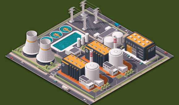 נחשבת לדרך בטוחה מאוד להפקת חשמל. מתקן לייצור אנרגיה גרעינית | tele52, Shutterstock