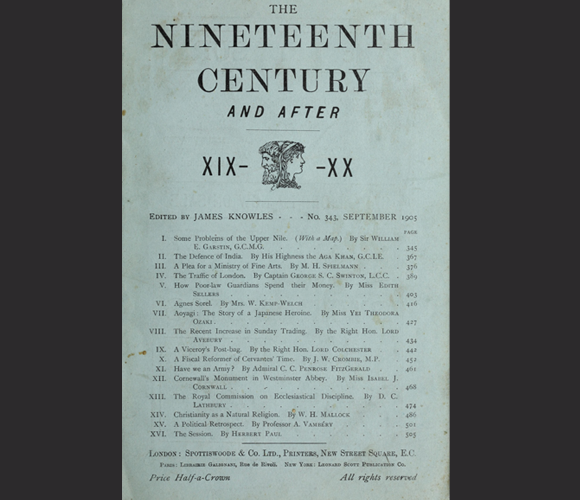 דיאלוג בין דת למדע. ירחון "המאה התשע-עשרה" | מקור: ויקיפדיה, נחלת הכלל