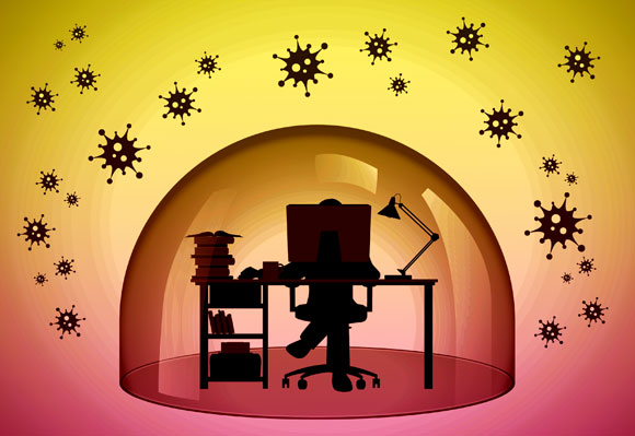 עבודה בימי קורונה | איור: Black Jack, שאטרסטוק