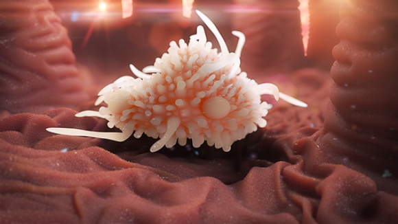 אילוסטרציה של מקרופאג | Helix Animation, Science Photo Library