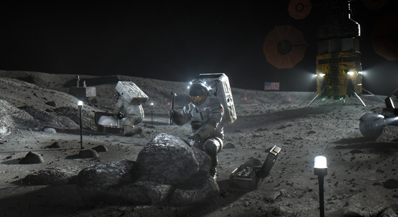 אסטרונאוטים על הירח בתוכנית ארטמיס | הדמיה: NASA