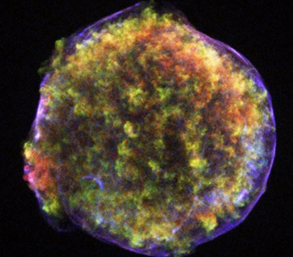 צילום רנטגן (קרינת X) של SN 1572 | מקור: טלסקופ החלל Chandra, 2003.