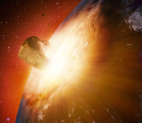 אסטרואיד פוגע בכדור הארץ