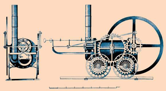 קטר הקיטור הראשון של טרוויתיק | תרשים: מ-Science Photo Library