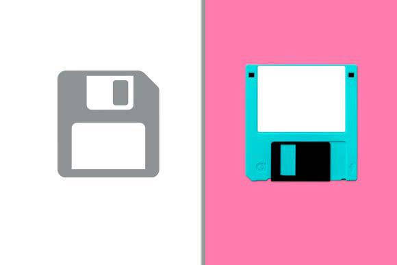 מיצאו את קווי הדמיון: הדיסקט ואייקון השמירה | צילום: Ben Slater, שאטרסטוק