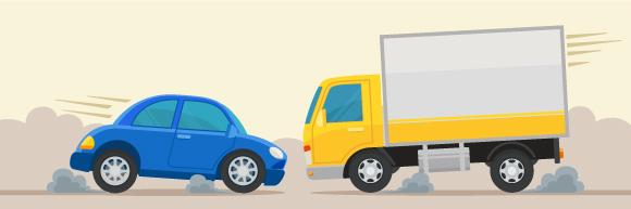 במשחק השפן, שני נהגים נוהגים זה מול זה באותו כביש | איור: Shutterstock, vectorlab2D