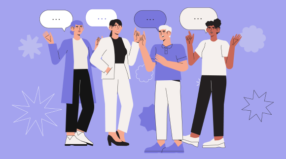 אנשים מדברים | ציור: KatePilko, Shutterstock