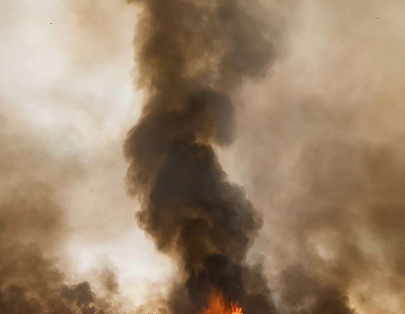 עשן מיתמר משריפת יער ברוסיה | צילום: LuYago, Shutterstock