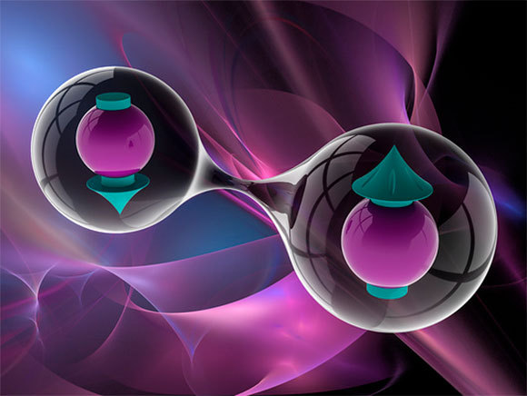 חלקיקים בעלי ספינים בכיוונים מנוגדים | מקור: Laguna Design, Science Photo Library