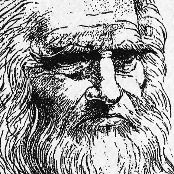 אבי המחקר המדעי המודרני. דיוקן עצמי של לאונרדו | צילום: Shutterstock Neveshkin Nikolay, 